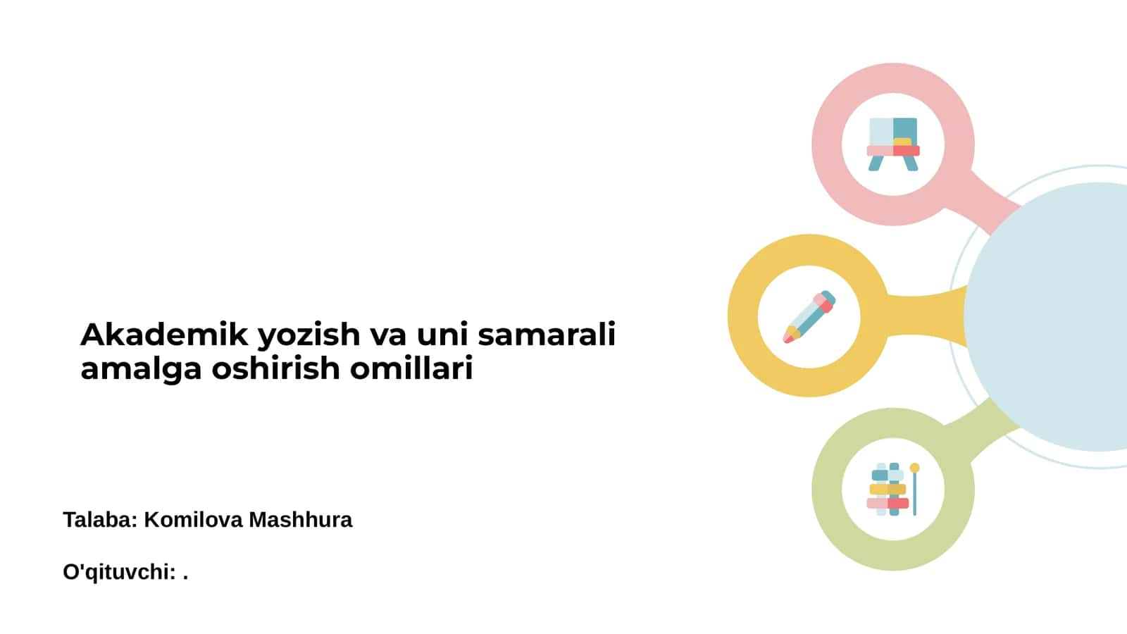 Akademik yozish va uni samarali amalga oshirish omillari 1