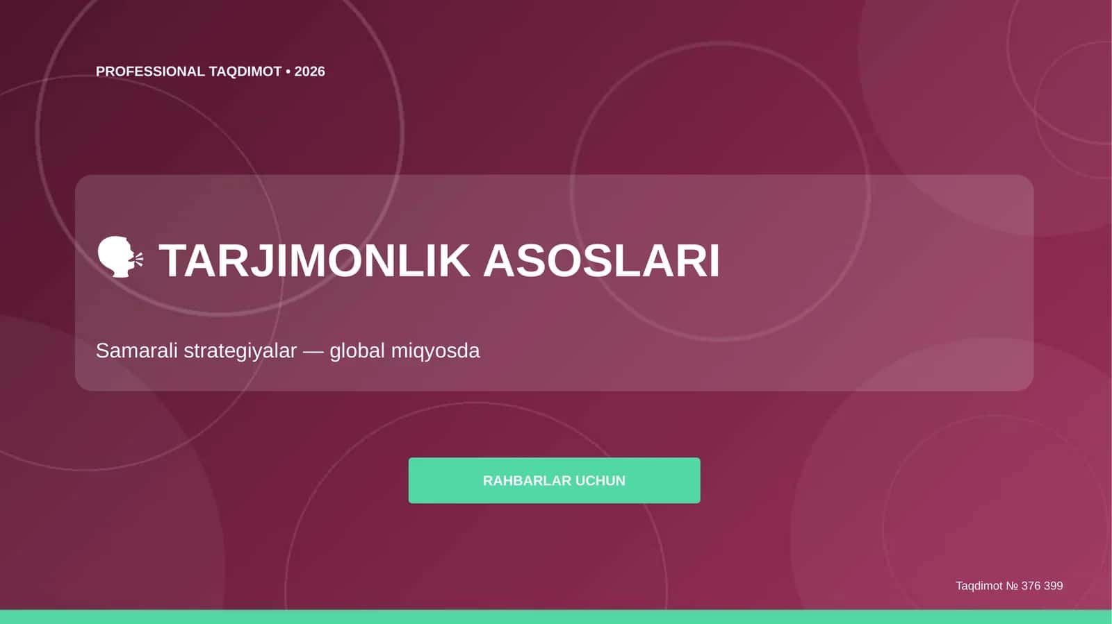 TARJIMONLIK ASOSLARI RIVOJI 1