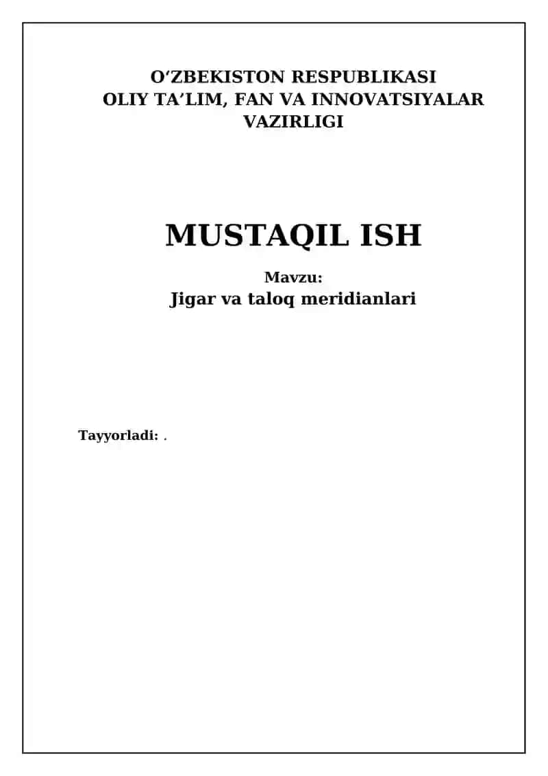 Jigar va Taloq Meridianlari