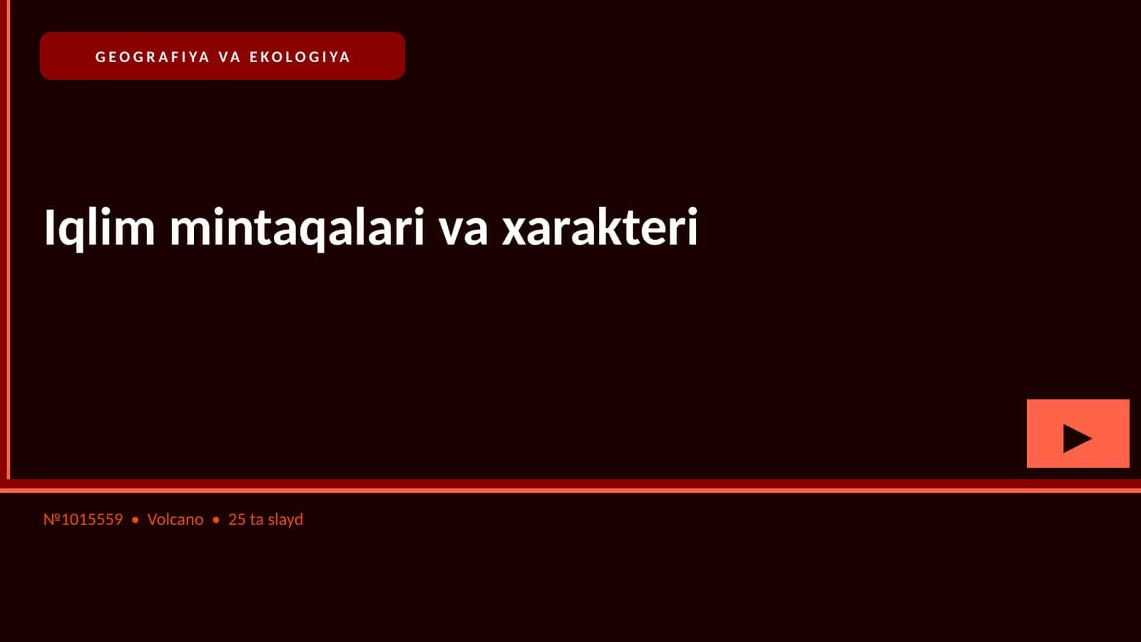 GEOGRAFIYA VA EKOLOGIYA Iqlim mintaqalari va xarakteri 1