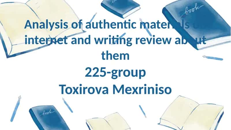 Authentic materials on internet 1