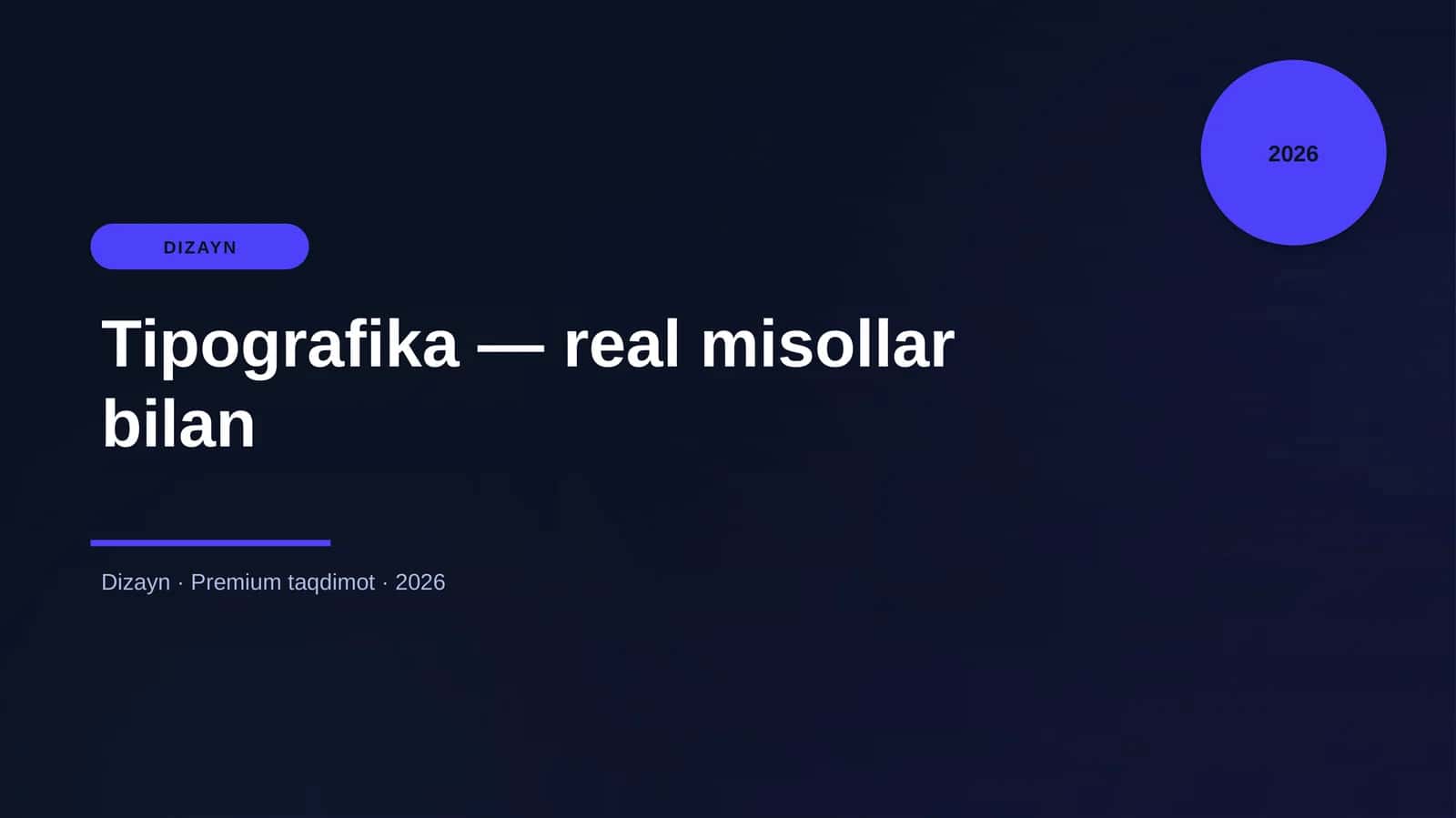 Tipografika — real misollar bilan 1