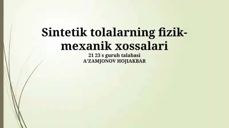 Sintetik Tolalar