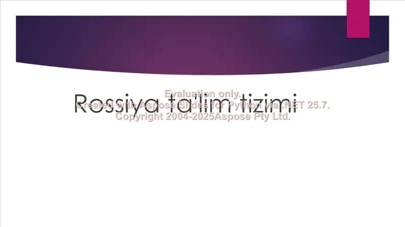 Rossiya ta'lim tizimi 1