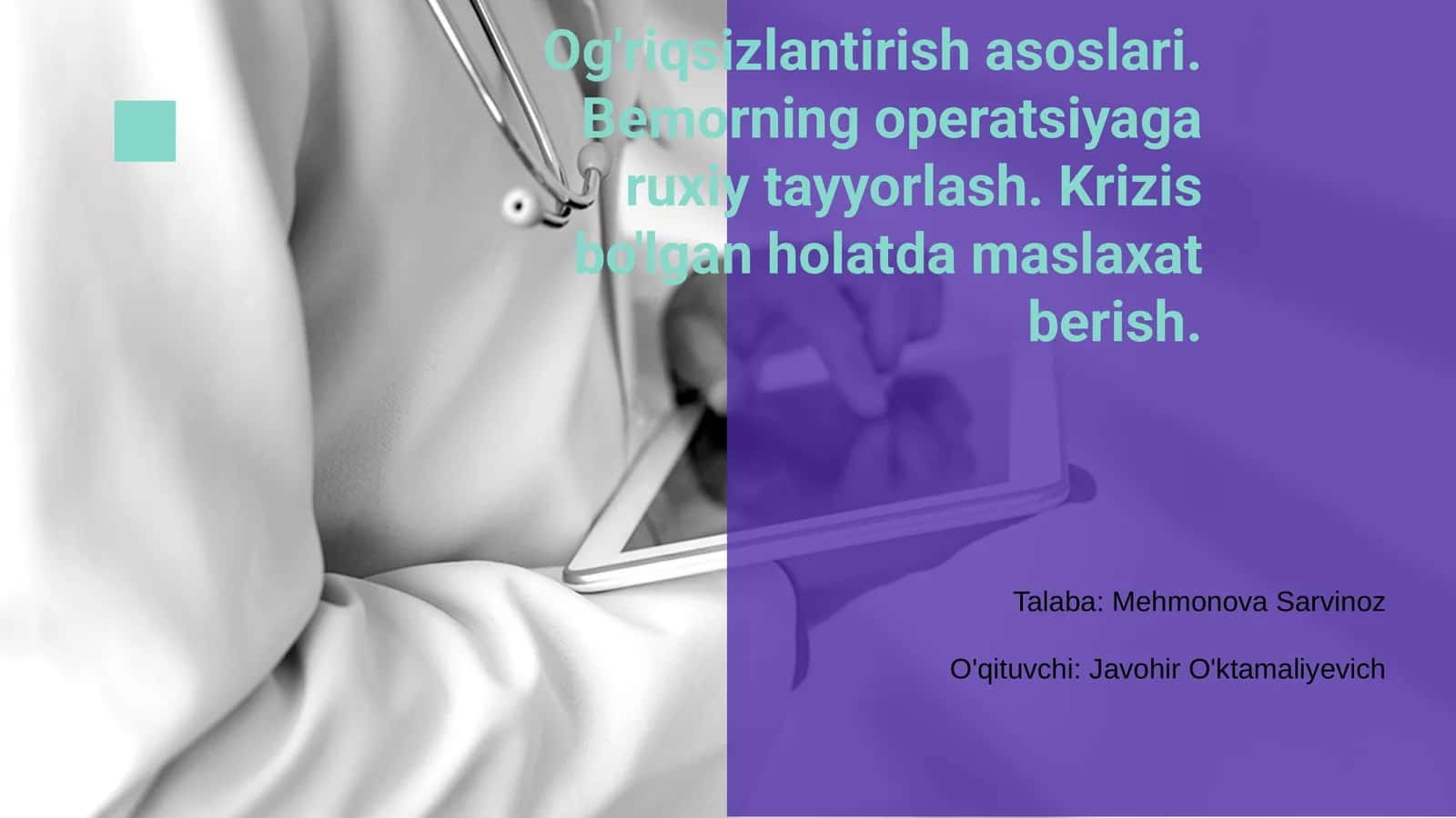 Og'riqsizlantirish asoslari 1