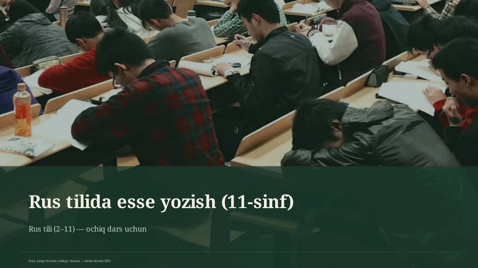 Rus tilida esse yozish (11-sinf) 1