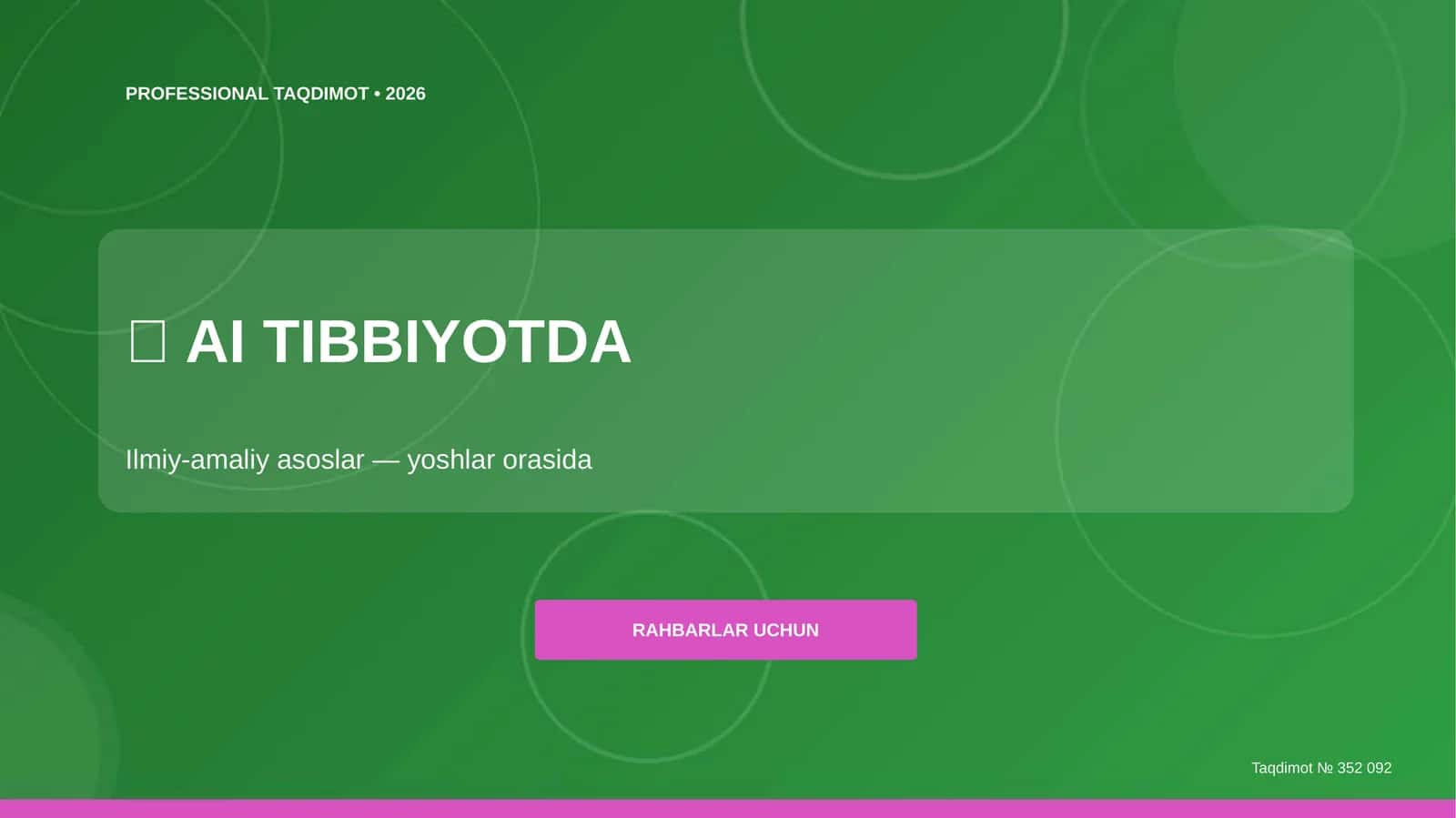 AI Tibbiyotda 1