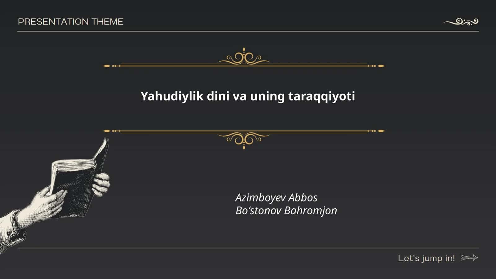 Yahudiylik dini va uning taraqqiyoti 1