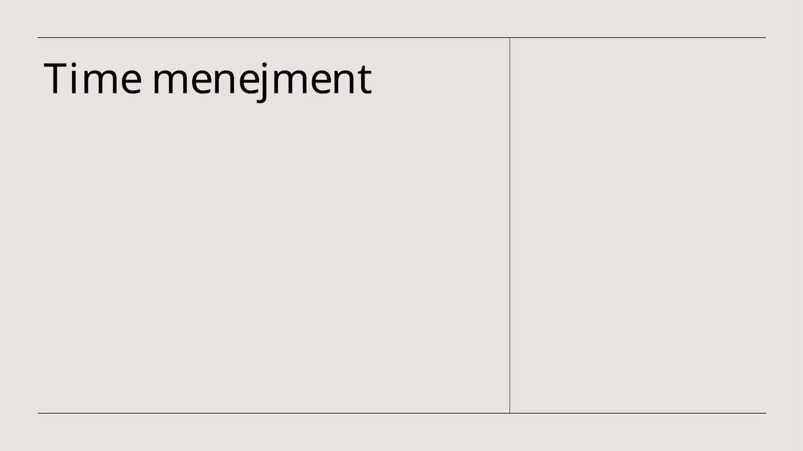 Time menejment 1