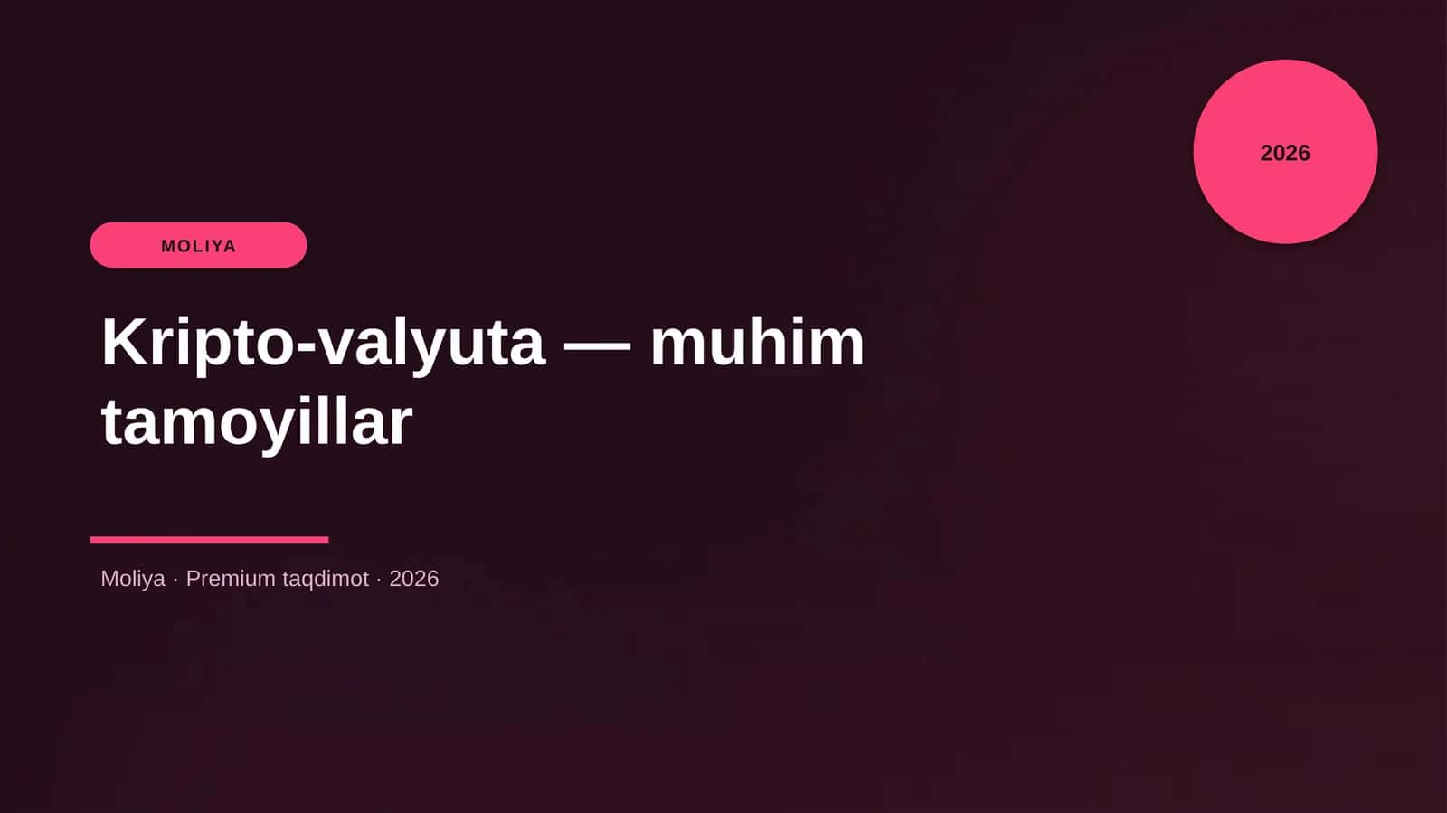 Kripto-valyuta — muhim tamoyillar 1