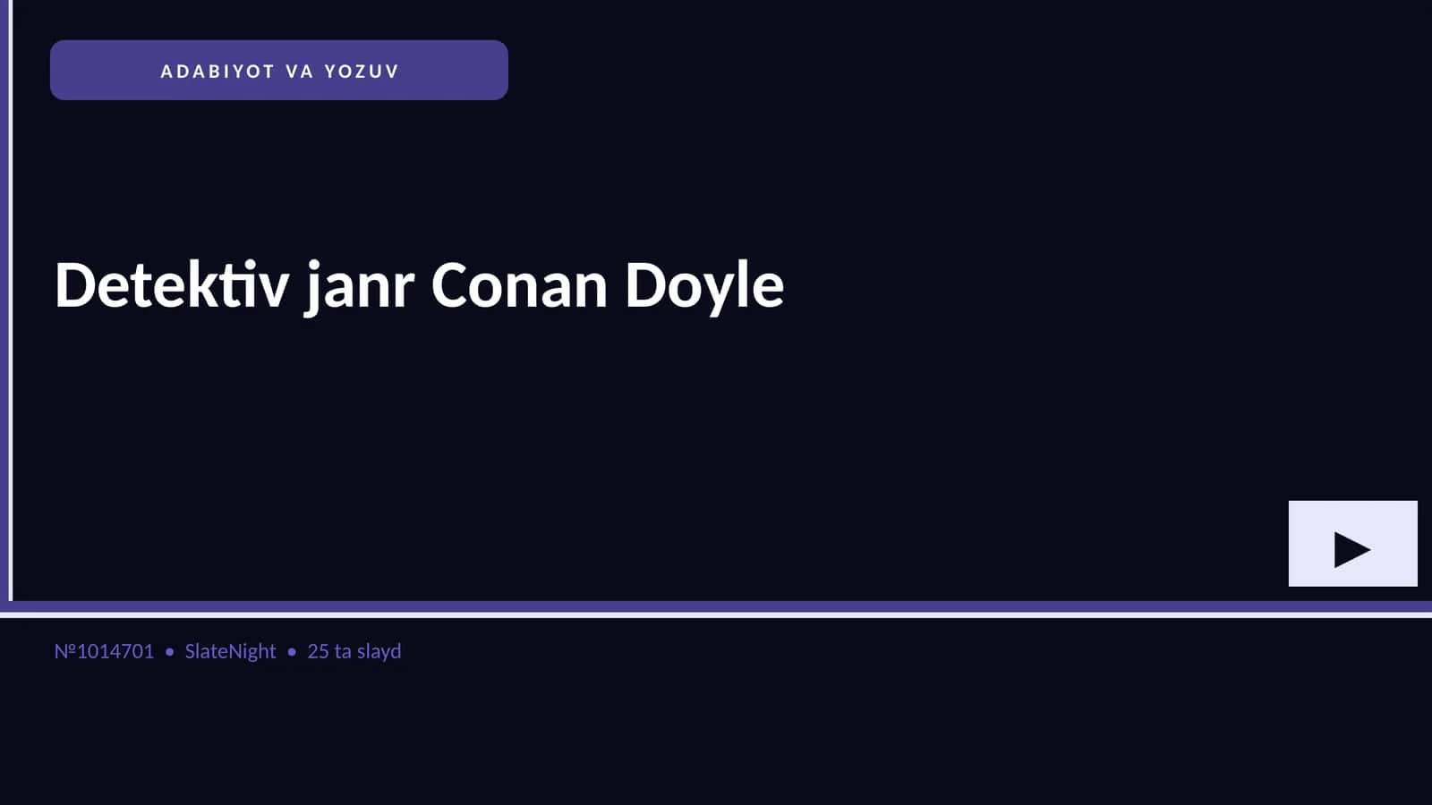 Detektiv janr Conan Doyle 1
