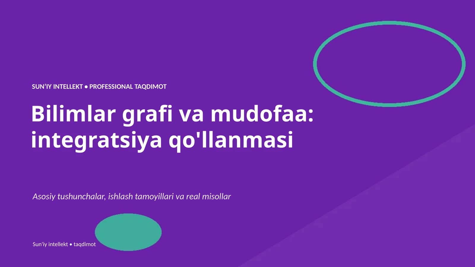SUNʼIY INTELLEKT • PROFESSIONAL TAQDIMOT 1