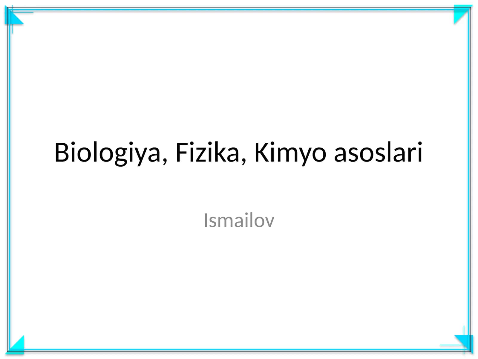 Kimyo asoslari 1