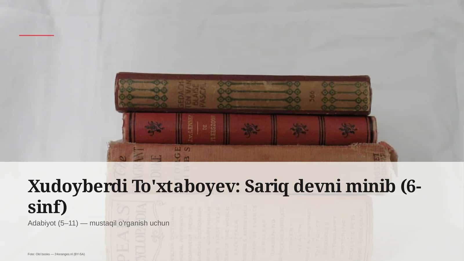 Xudoyberdi To'xtaboyev: Sariq devni minib (6-sinf) 1