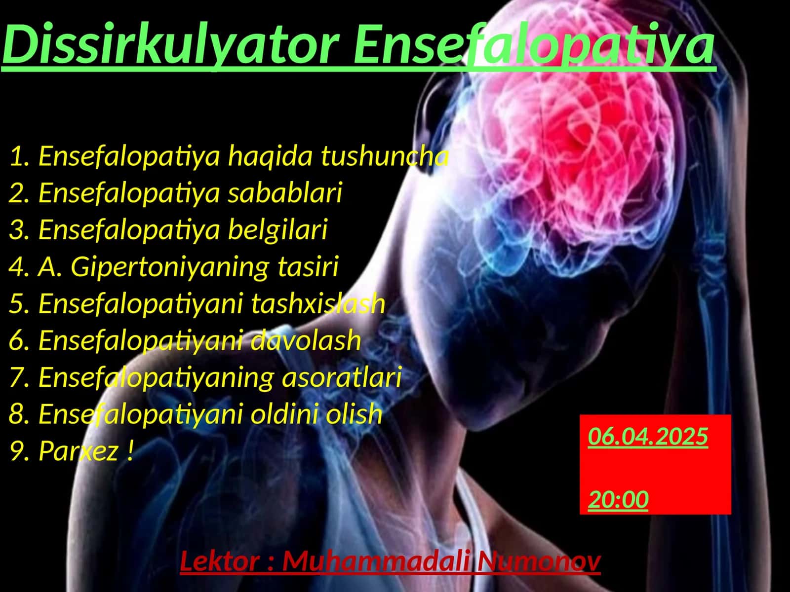 Dissirkulyator Ensefalopatiya 1
