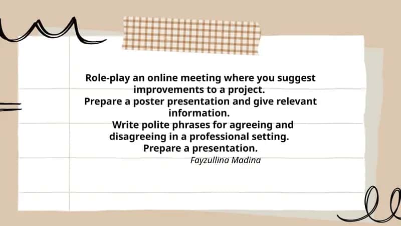 Role-play for Project Improvement 1