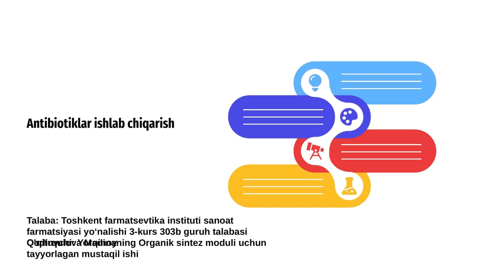 Antibiotiklar ishlab chiqarish 1