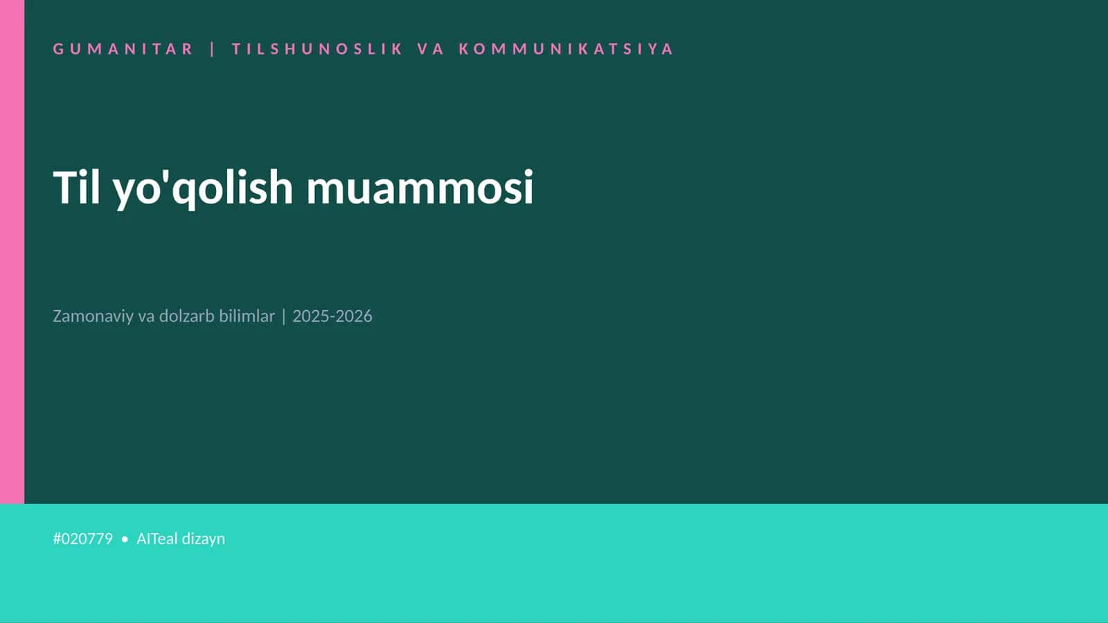 Til yo'qolish muammosi 1