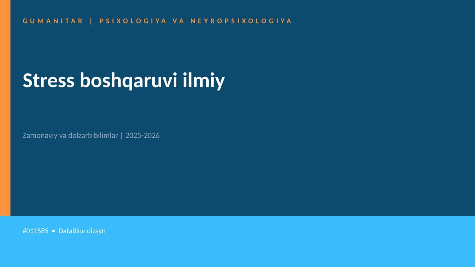 Stress boshqaruvi ilmiy 1