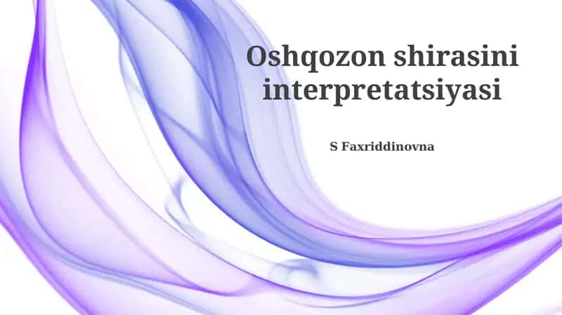 Oshqozon shirasini interpretatsiyasi 1