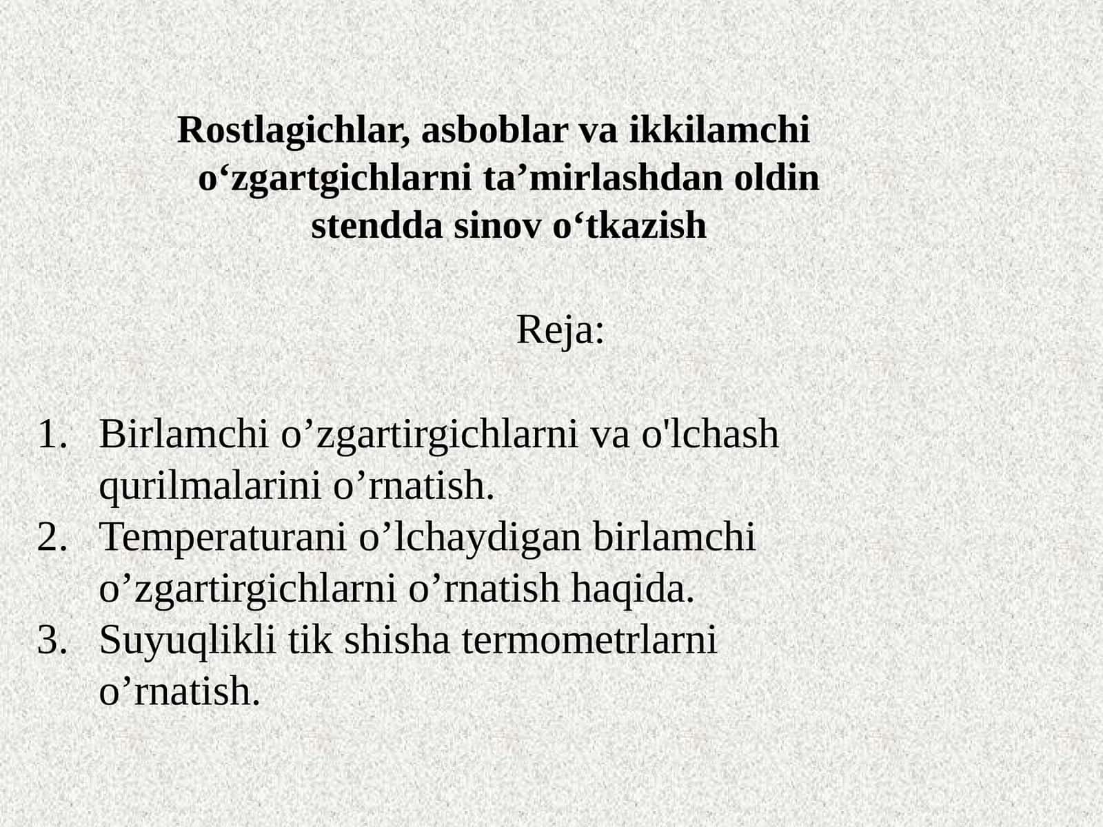 Birlamchio’zgartirgichlar 1