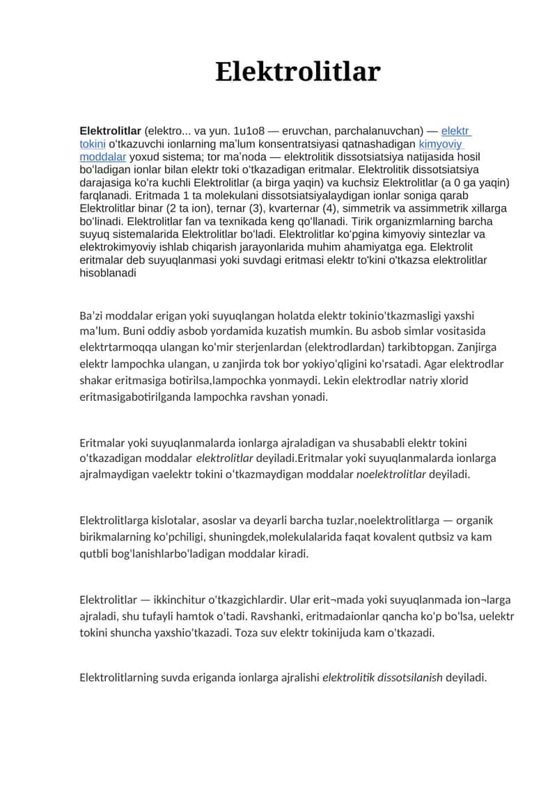 Elektrolitlar 1