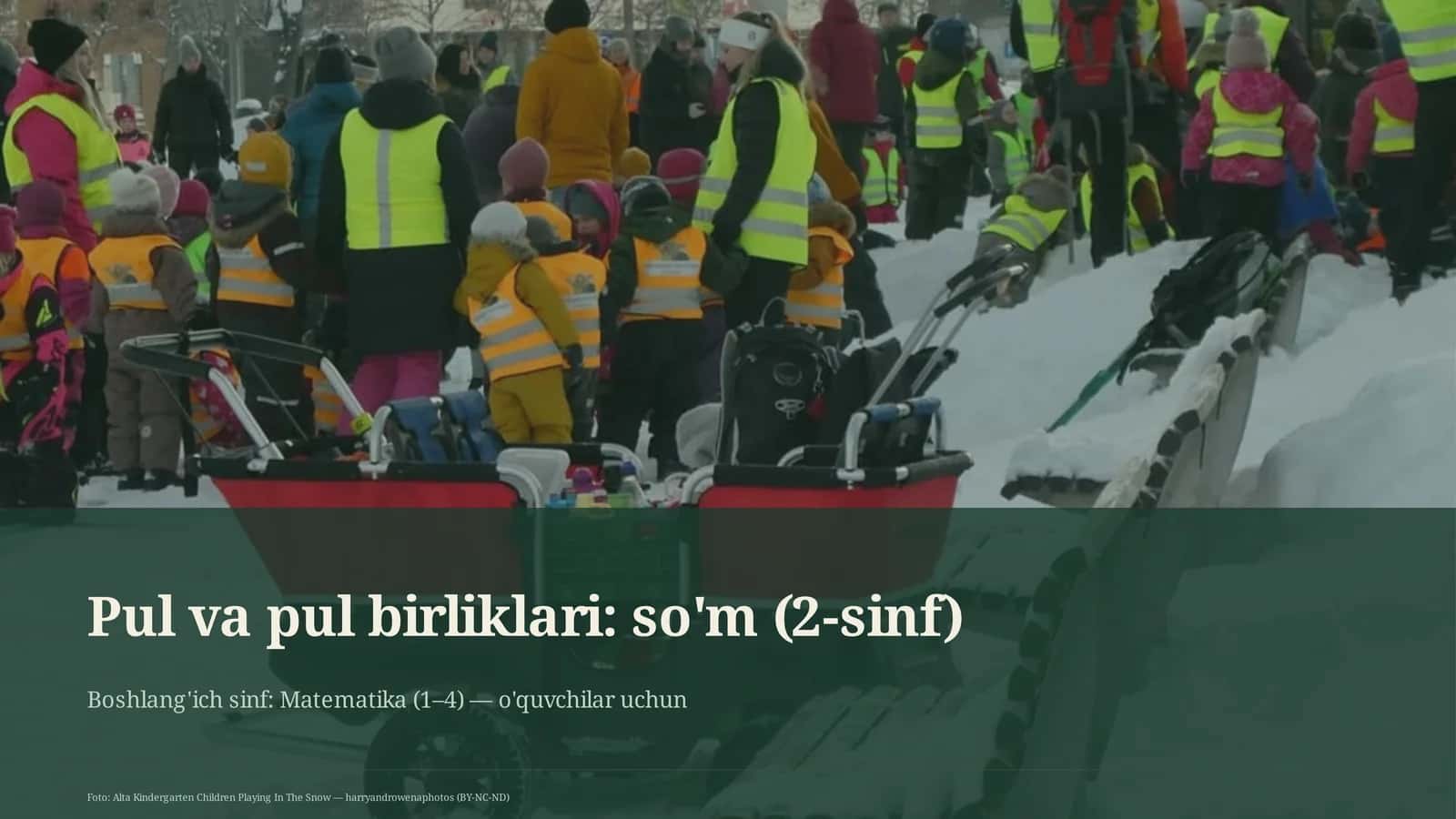Pul va pul birliklari: so'm (2-sinf) 1