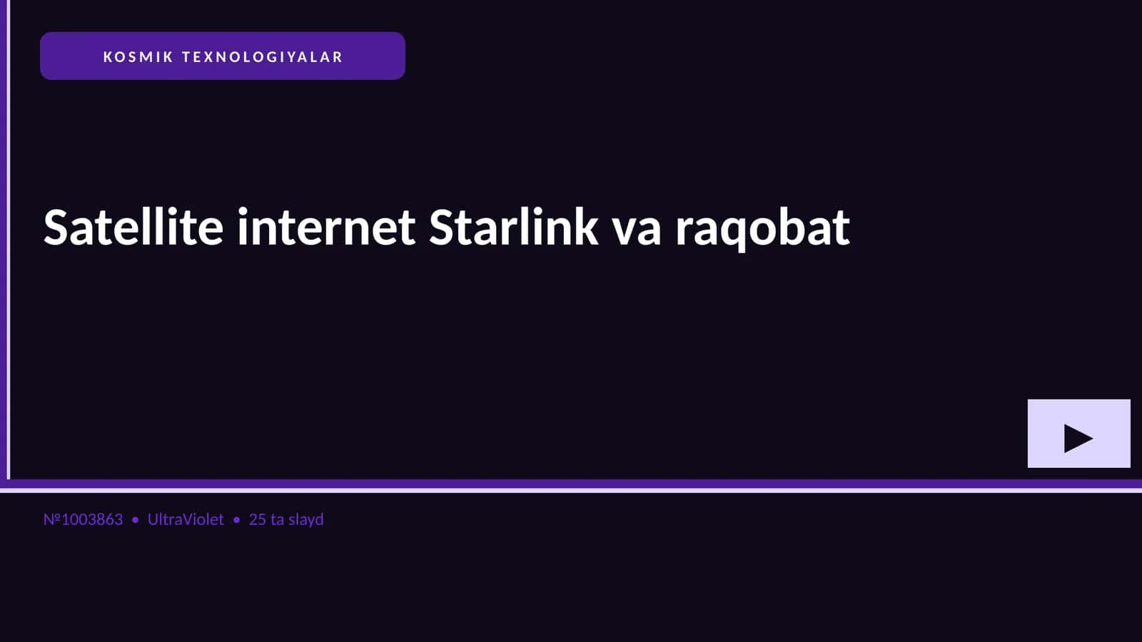 KOSMIK TEXNOLOGIYALAR 1