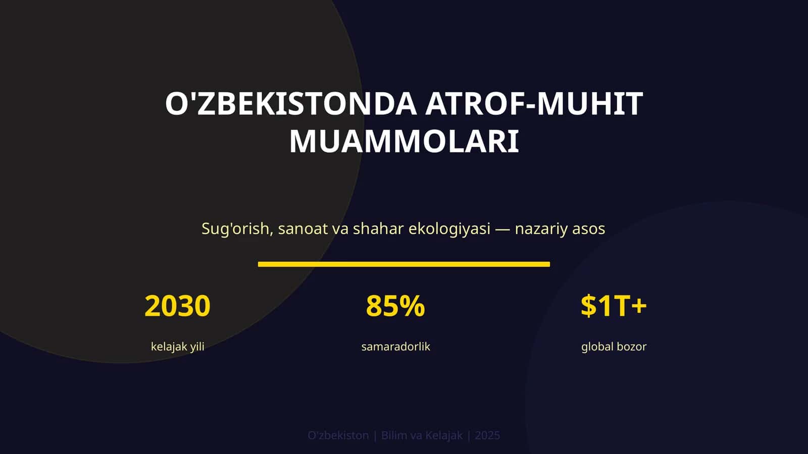 O'zbekistonda Atrof-Muhit Muammlari 1
