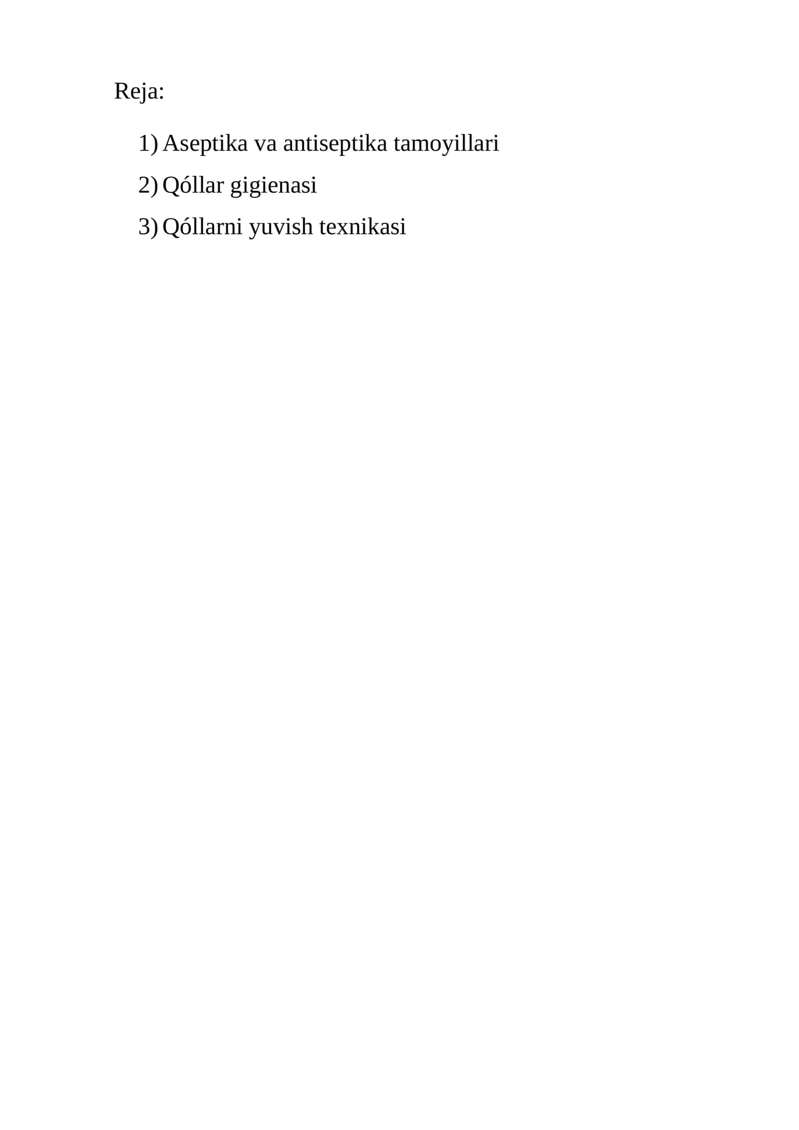 Aseptika va antiseptika tamoyillari 1