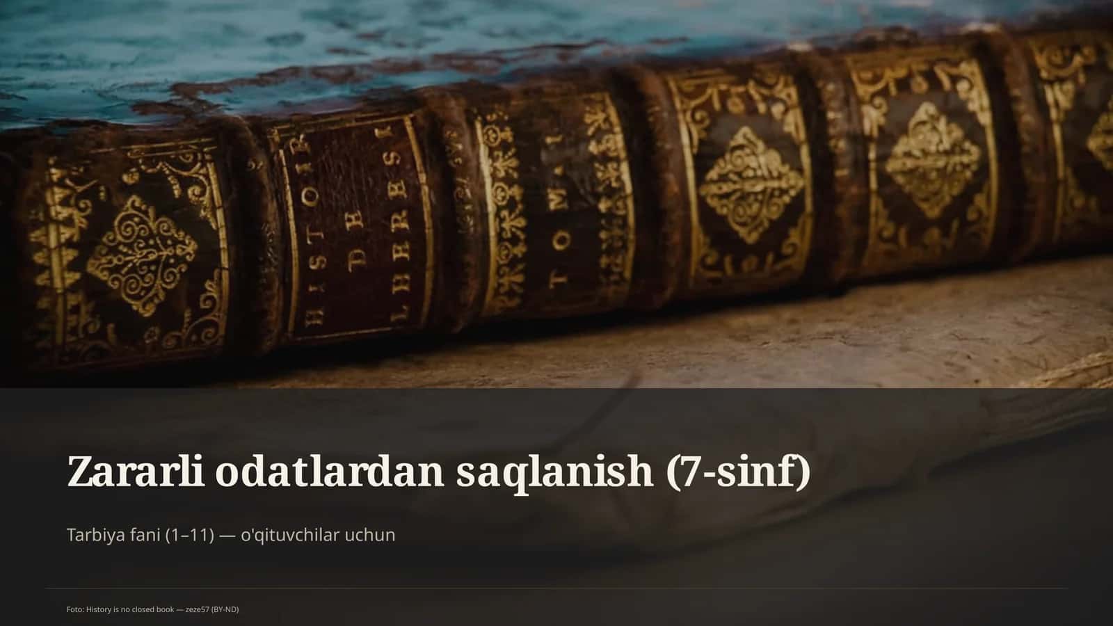 Zararli odatlardan saqlanish (7-sinf) 1