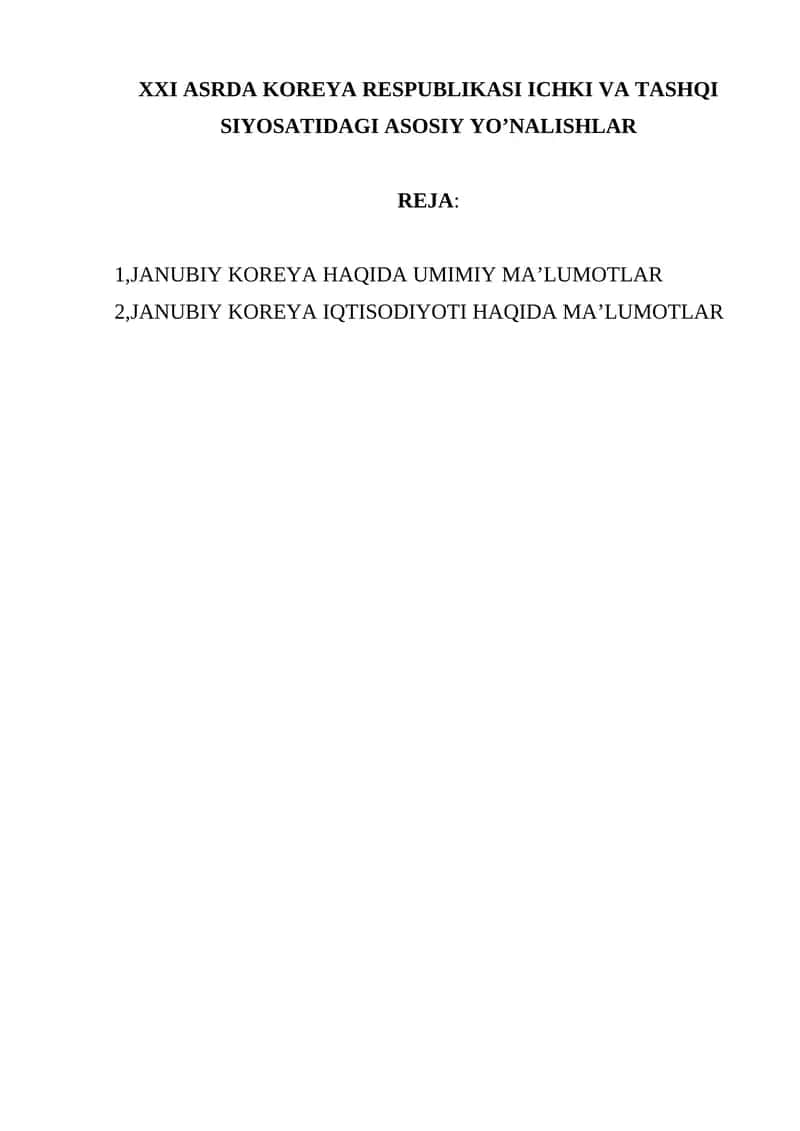 Koreya Respublikasi 1
