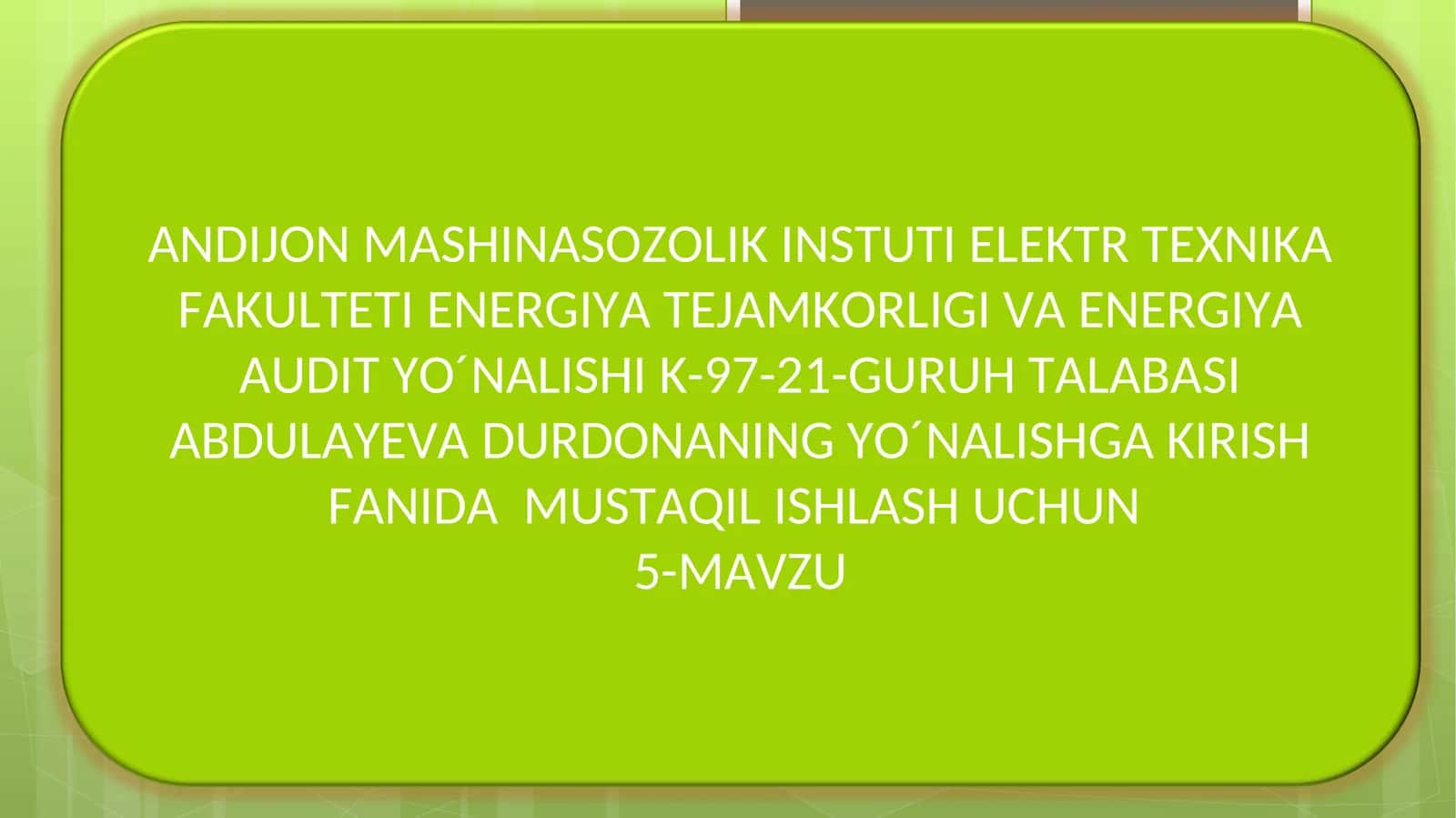TRANSFARMATORLAR VA ULARNING VAZIFASI 1