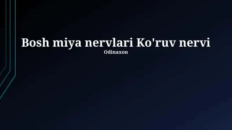 Ko'rish Nervi 1