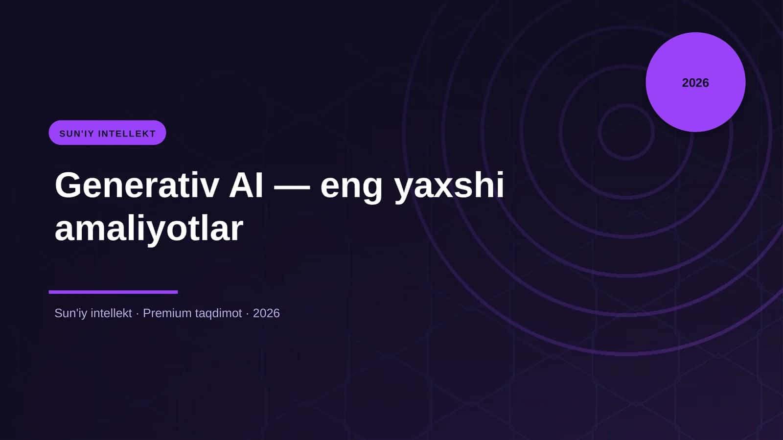 Generativ AI — eng yaxshi amaliyotlar 1