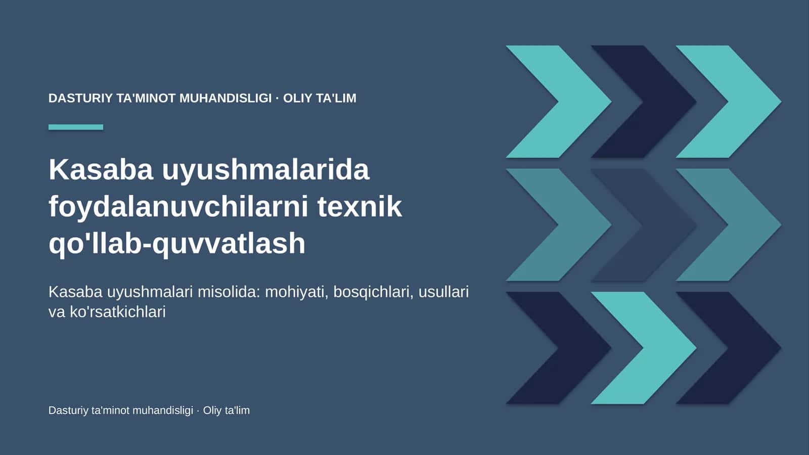 Kasaba uyushmalarida foydalanuvchilarni texnik qo'llab-quvvatlash 1