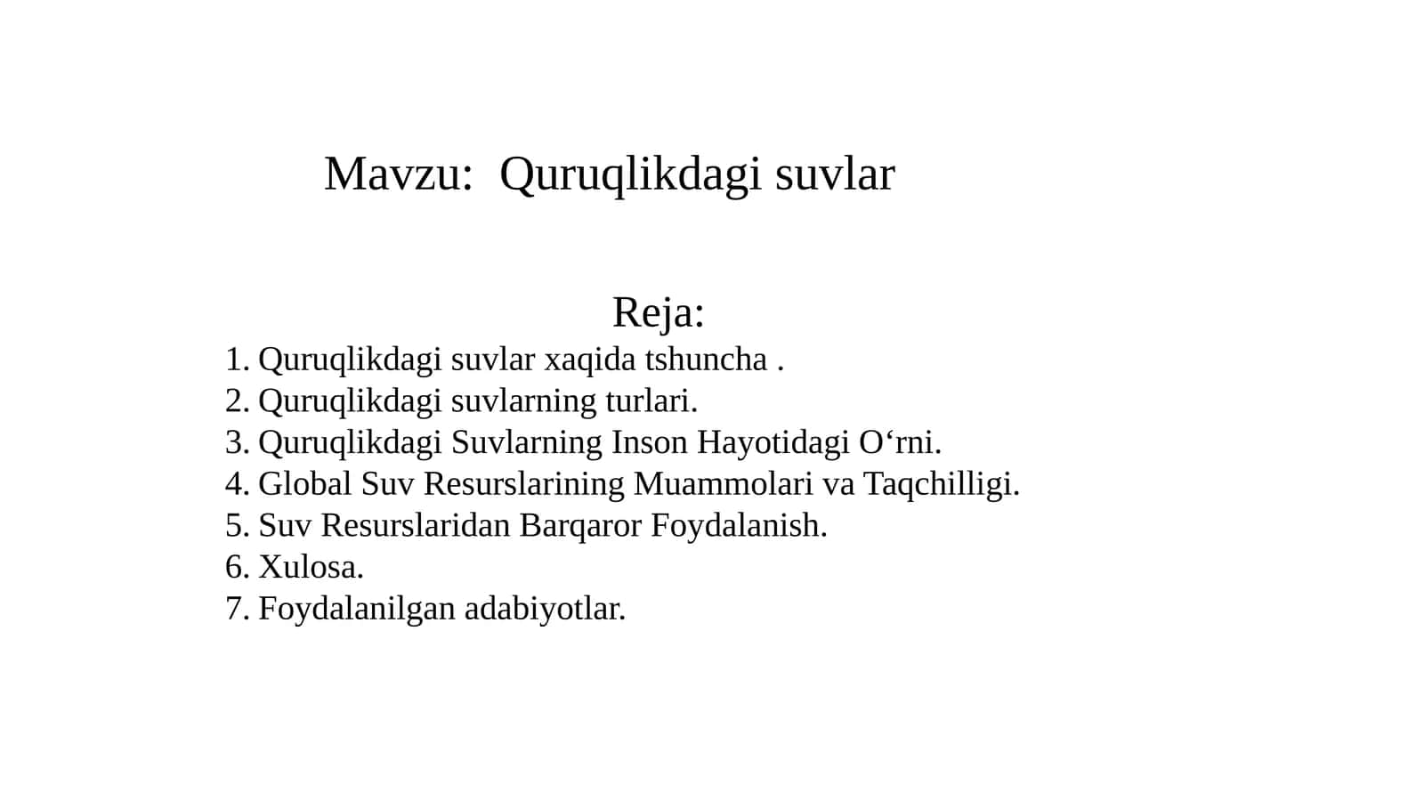 Quruqlikdagi suvlar 1