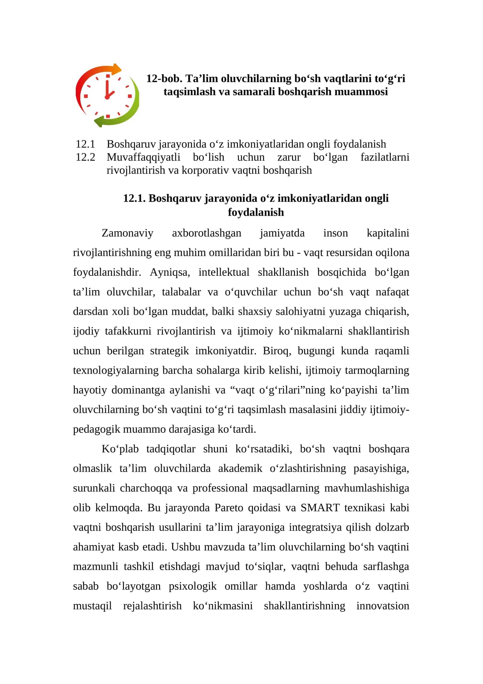Talim Oluvchilarning bosh vqti...Mustaqil ish 1