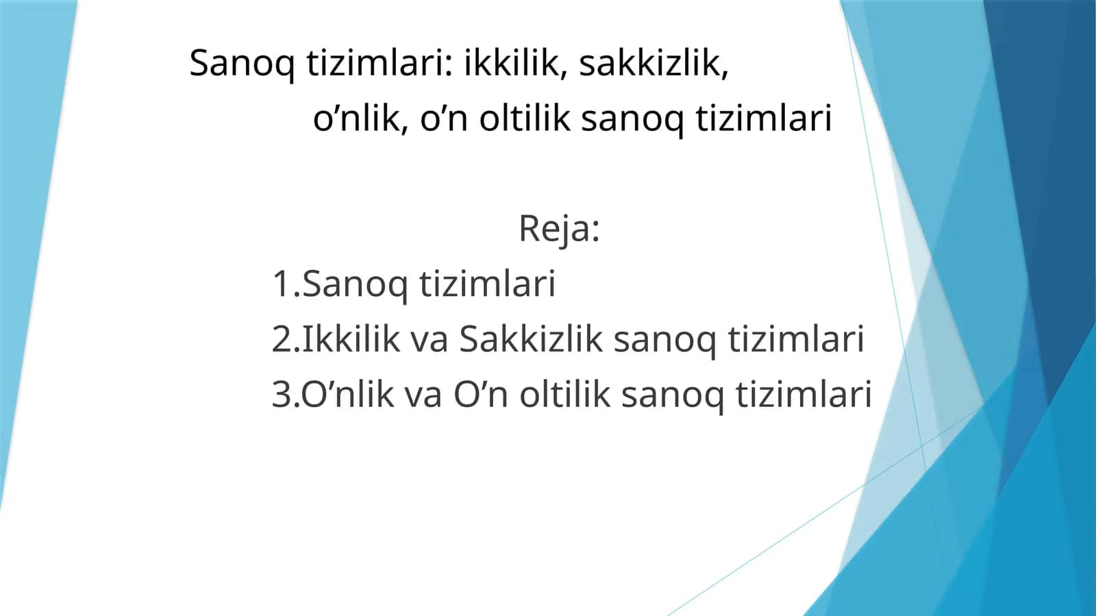 Sanoqtizimlari 1