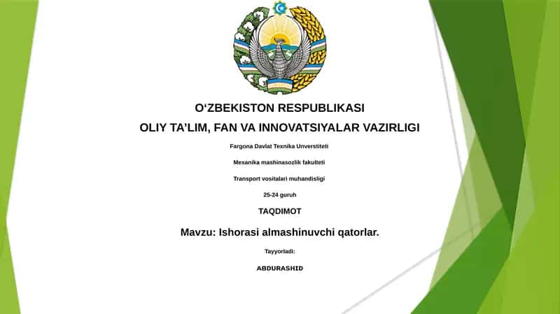 Ishorasi almashinuvchi qatorlar 1