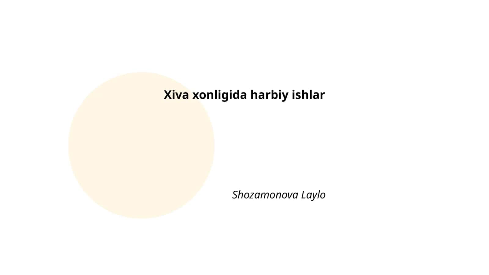 Xiva xonligida harbiy ishlar 1