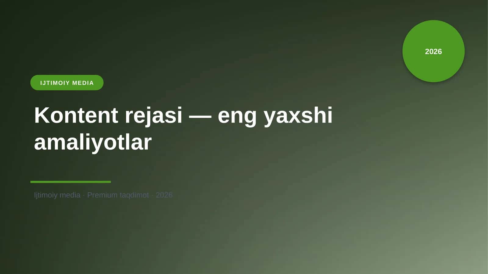 Kontent rejasi — eng yaxshi amaliyotlar 1