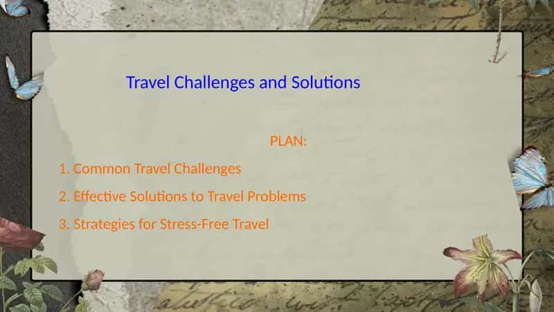 Travel Challenges and Solutions 1