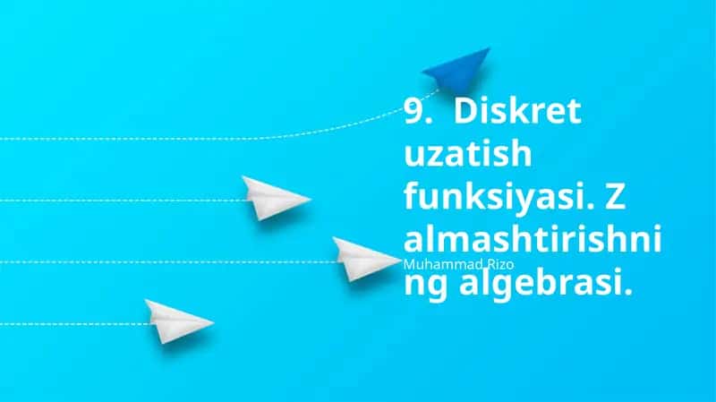 Z-Transform algebrası 1