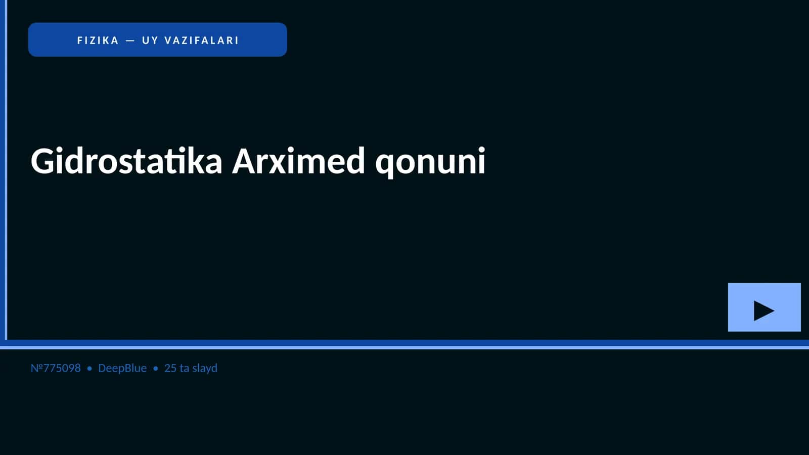 FIZIKA — UY VAZIFALARI 1