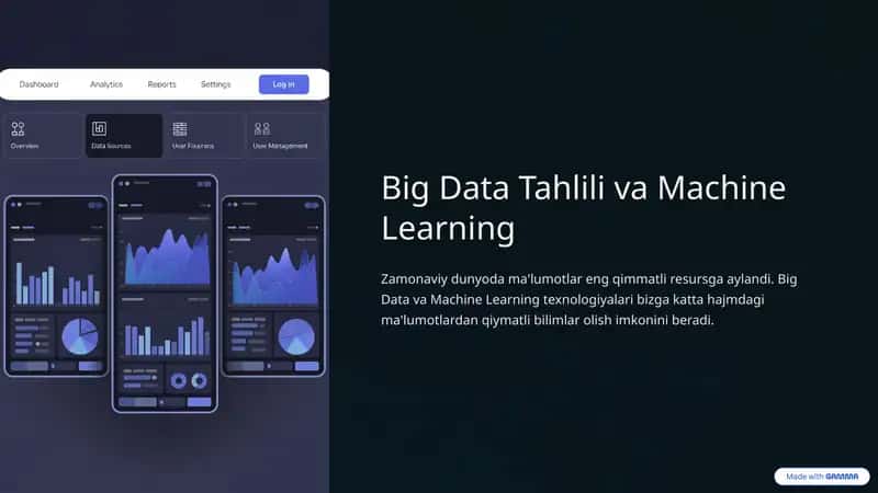 Big Data Tahlili va Machine Learning 1