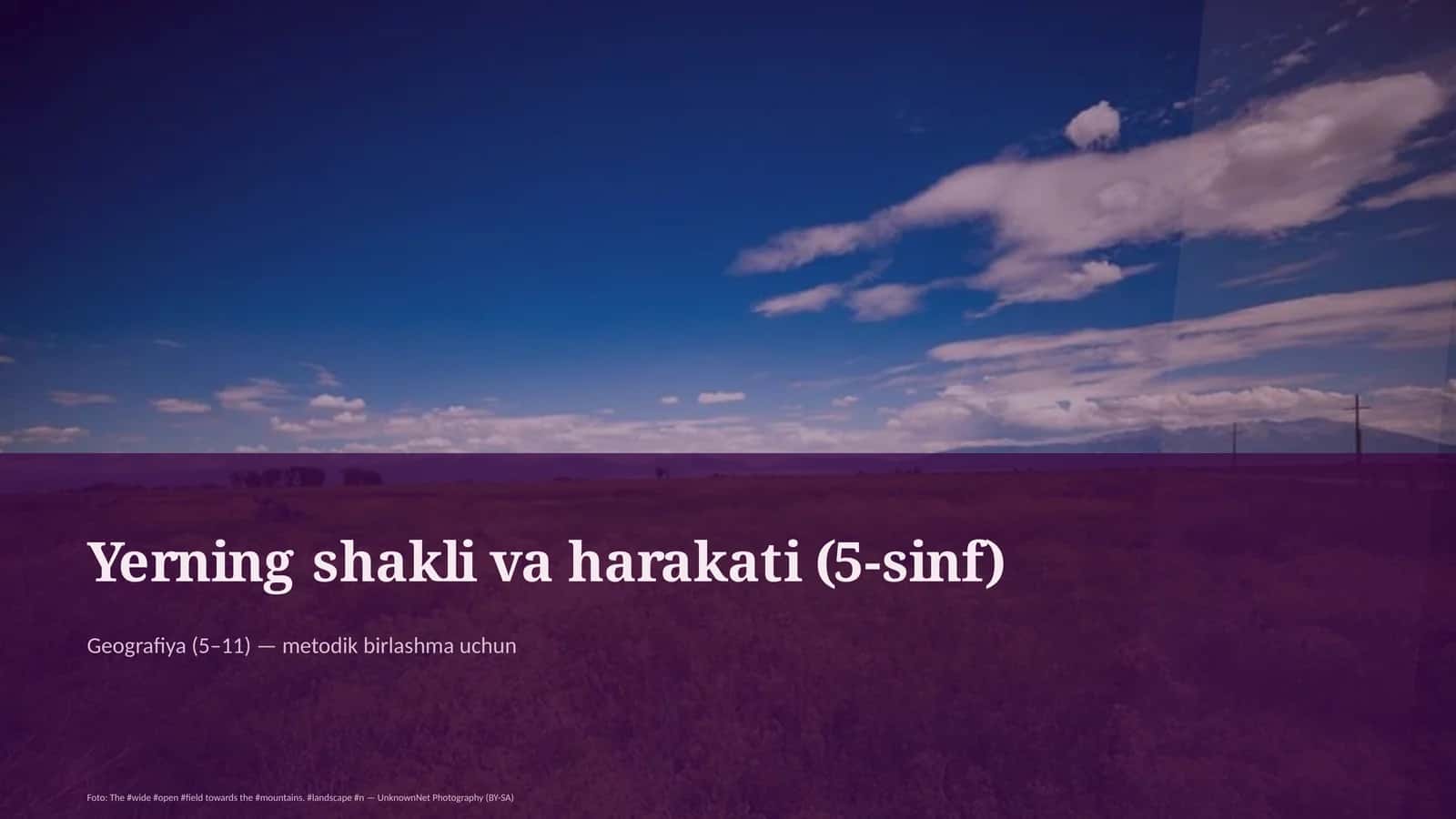 Yerning shakli va harakati (5-sinf) 1