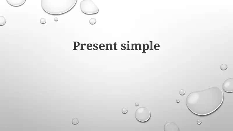 Present Simple 1
