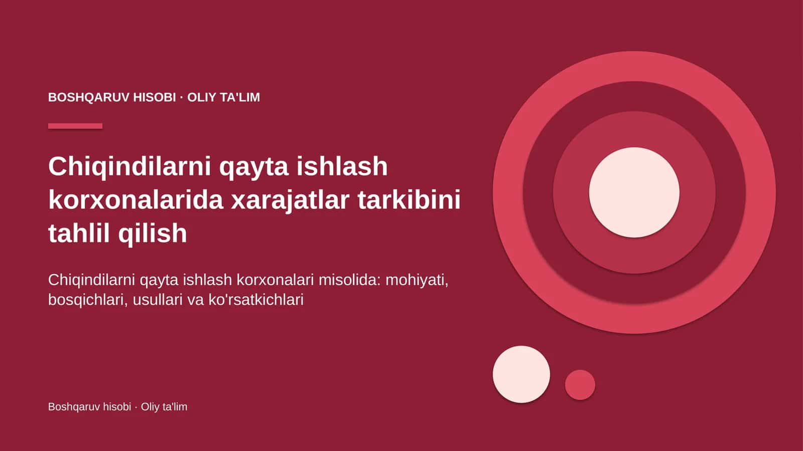 chiqindilarni qayta ishlash korxonalarida xarajatlar tarkibini tahlil qilish 8408 1