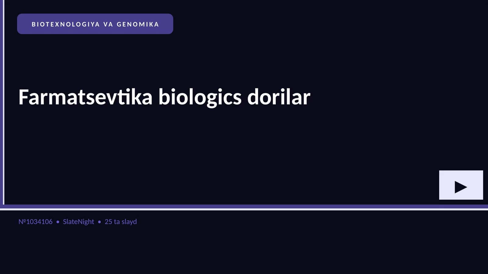 BIOTEXNOLOGIYA VA GENOMIKA 1